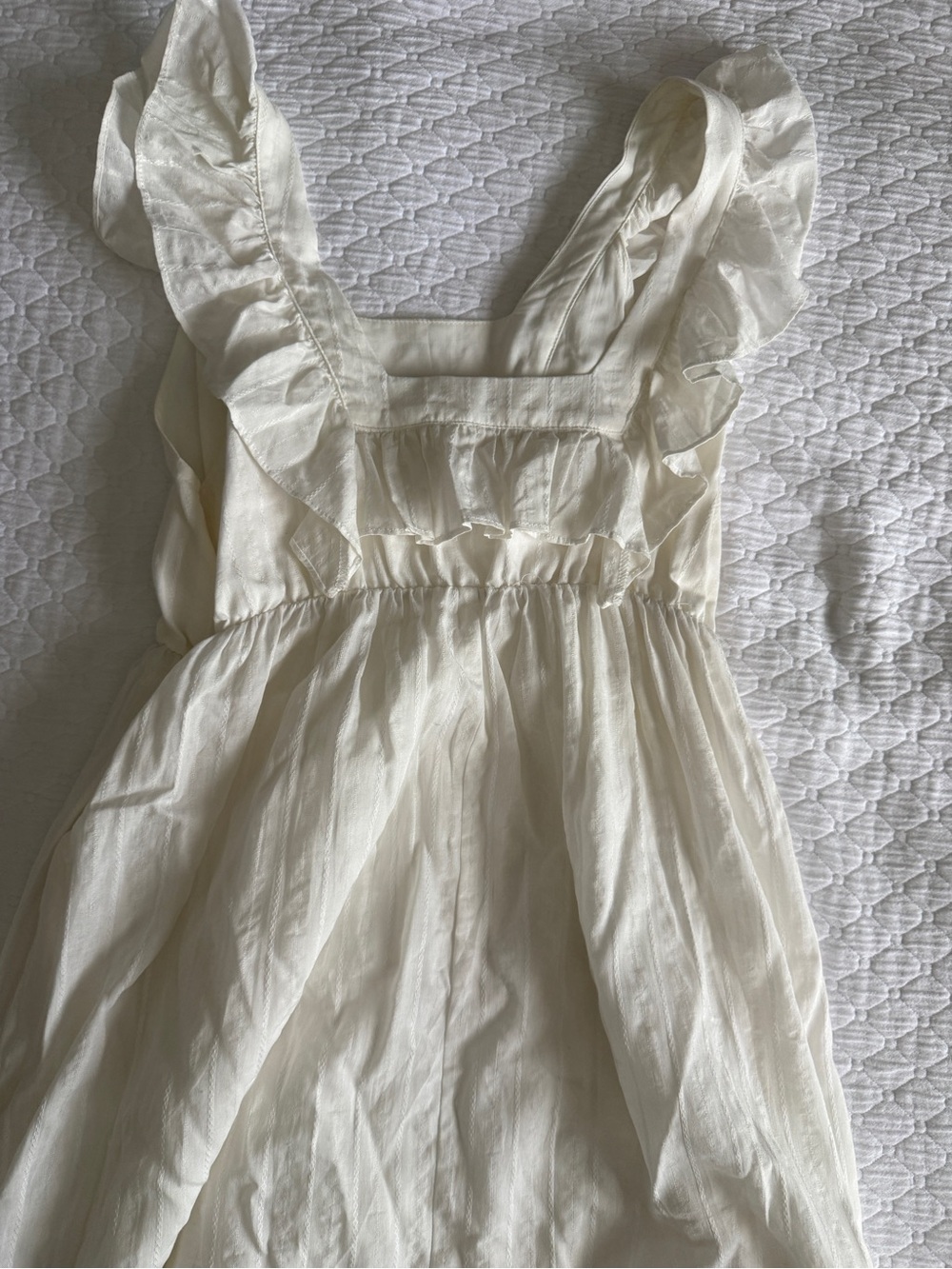 White Ruffled Maxi Dress - Picture 5 of 7